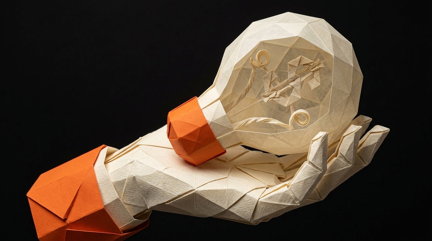 origami-hand-holding-lightbulb-idea