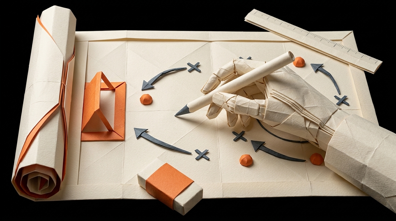 origami-hand-drawing-strategy-plan