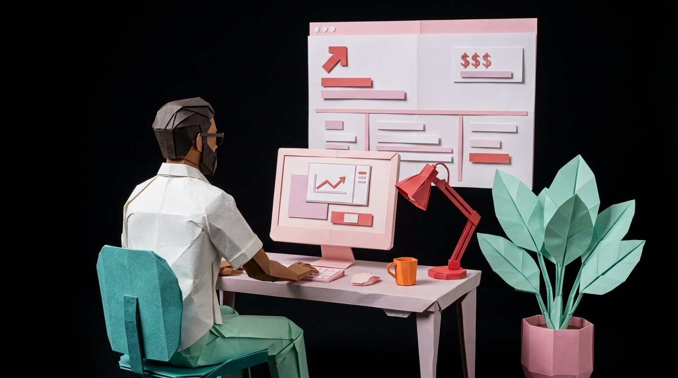origami-person-at-desk-revenue-dashboard